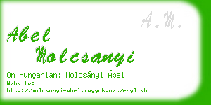 abel molcsanyi business card